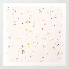 Geometric Messy Confetti Pattern Art Print