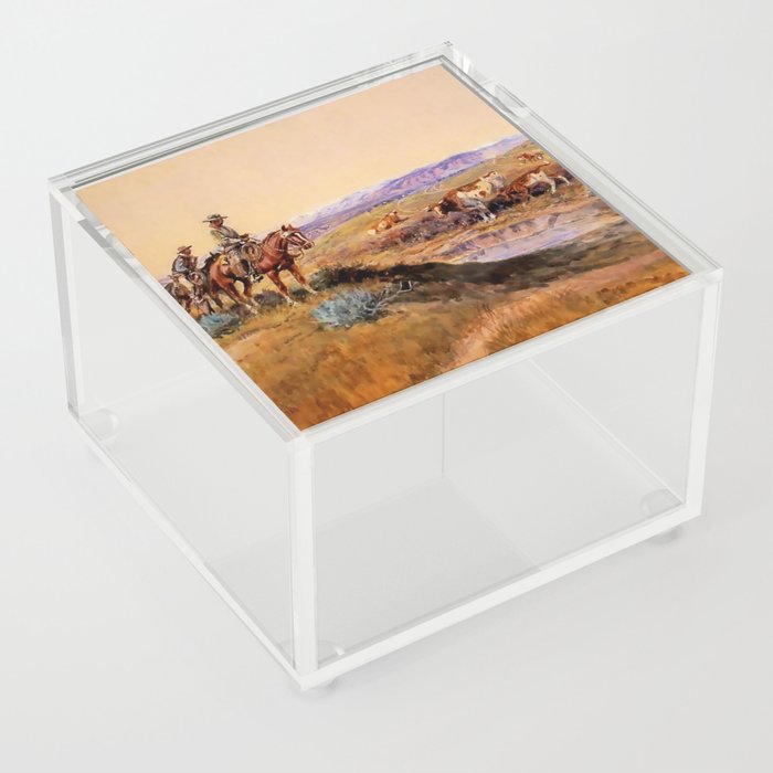 “Worked Over” Western Art by Charles M Russell Acrylic Box