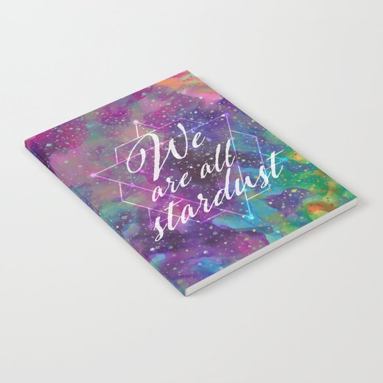 We Are All Stardust Watercolor Sacred Geometry Notebook