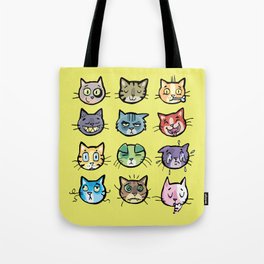 cat faces Tote Bag