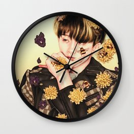 amongst the bees and flowers [mark nct] Wall Clock