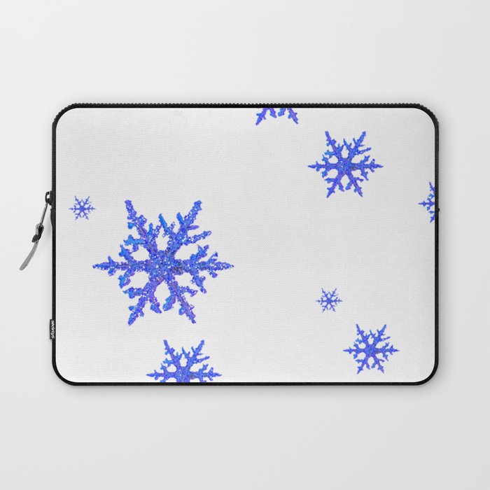 DECORATIVE WINTER WHITE SNOWFLAKES Laptop Sleeve