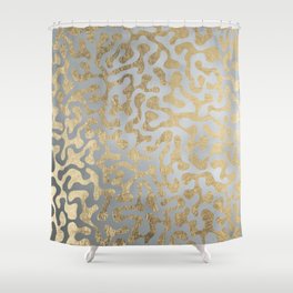 Modern elegant abstract faux gold silver pattern Shower Curtain