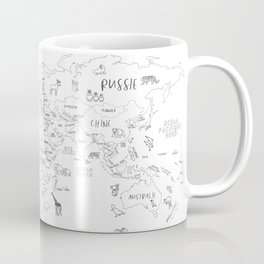French World Map Coffee Mug