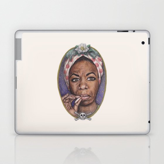Watercolor Painting of Nina Simone Laptop & iPad Skin