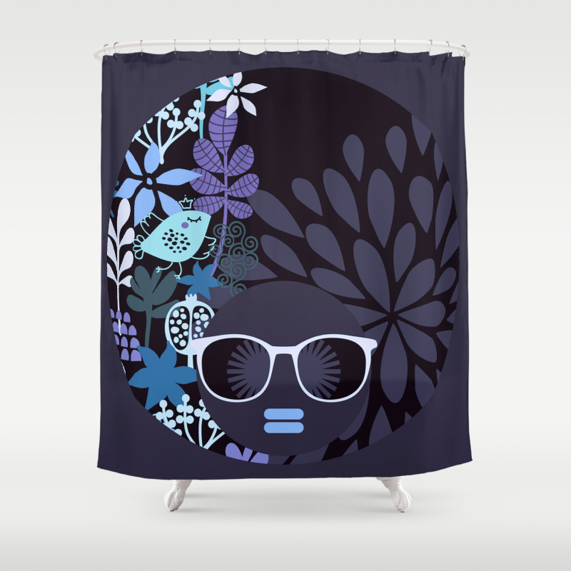Afro Diva Lavender Periwinkle Shower Curtain By Bsavvy Society6