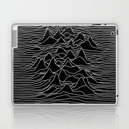 Black and white illustration - sound wave graphic Laptop Skin