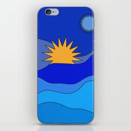 BLUE Sun iPhone Skin