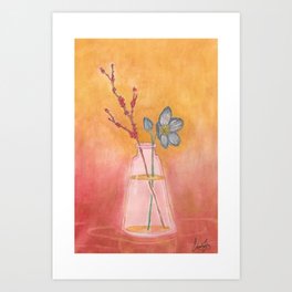 Winterberry And Hellebore Art Print