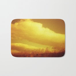 Red Sky at Night - Redscale Film Photograph on Chincoteague Island Bath Mat | Sky, Calm, Redscale, Film, Beautiful, Wind, Landscape, Color, Redsky, Curated 