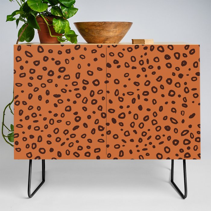 leopard print // cheetah print // dotted print // orange + dark chocolate // by Ali Harris Credenza