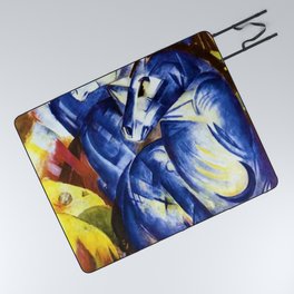 The Tower of Blue Horses by Franz Marc Picnic Blanket