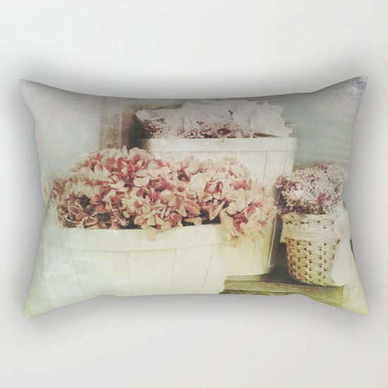 Vintage Street Flowers Rectangular Pillow