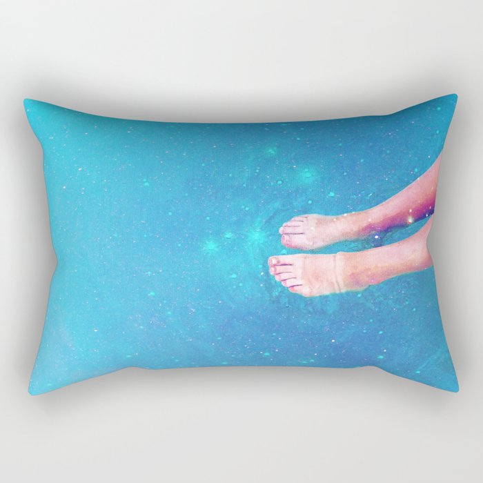 Retro Space Swim Rectangular Pillow