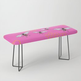 Pink Bees Bench