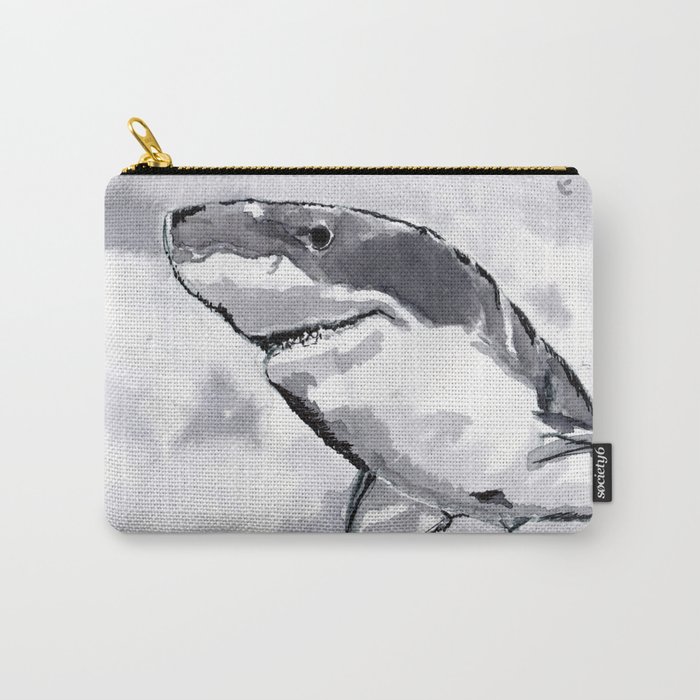 Shark - Animal Series in Ink Carry-All Pouch