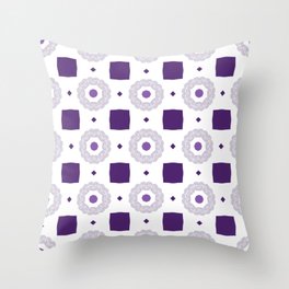 Lavender Lattice Throw Pillow