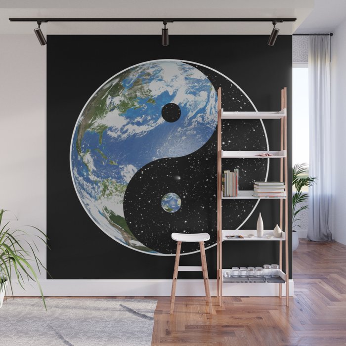 Earth / Space Yin Yang Wall Mural