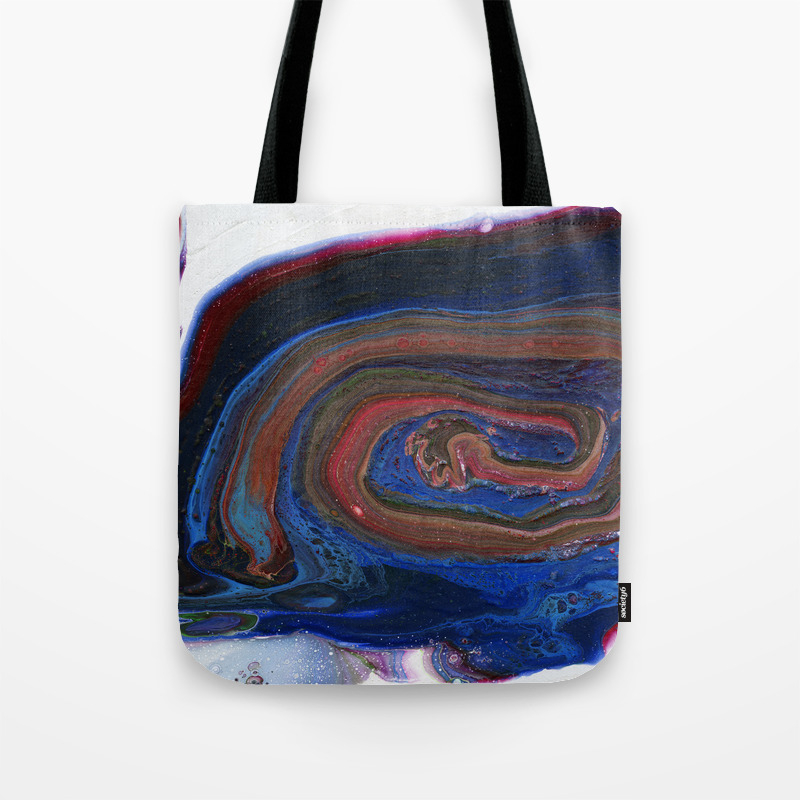Fluid Acrylic Viii Negative Space Fluid Pour Painting Tote Bag By Printpix Society6