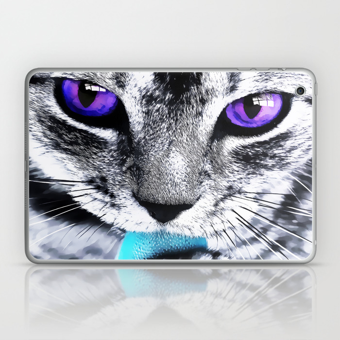 Purple Eyes Cat Laptop Ipad Skin By Augustinet Society6