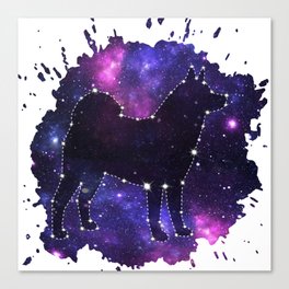 Dog constellation Canvas Print