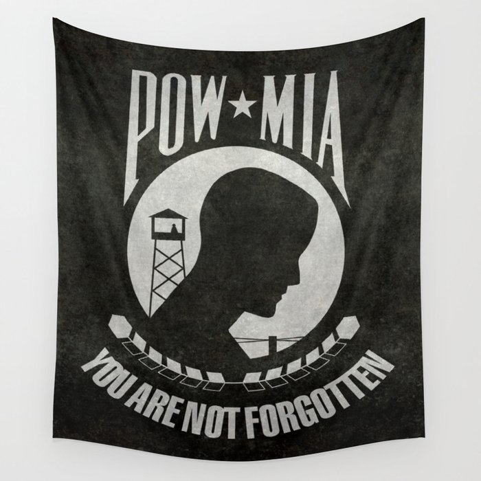 Pow Mia Flag Prisoner Of War Missing In Action Wall Tapestry