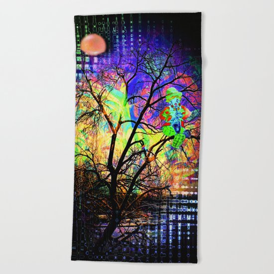 Funny World Clown Beach Towel