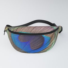 Peacock feather close up	 Fanny Pack