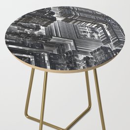 surreal futuristic abstract digital 3d fractal design art  Side Table