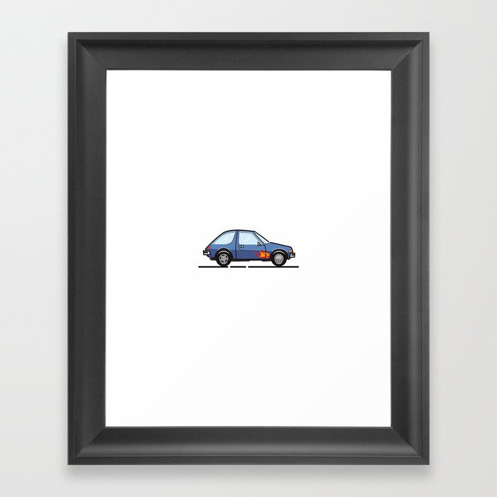 Garthmobile AMC Pacer from Wayne's World (White background Framed Art Print