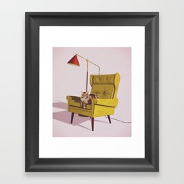 Cats on Chairs Deluxe Collection - Oscar Framed Art Print
