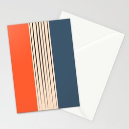 Flawa - Blue Orange Colorful Minimalistic Art Design Pattern Stationery Card