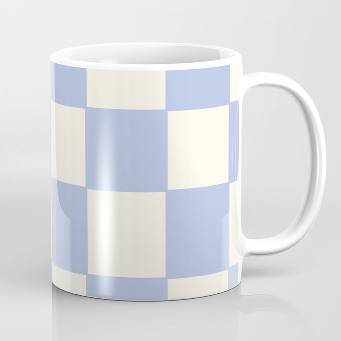 Periwinkle Check Pattern Coffee Mug