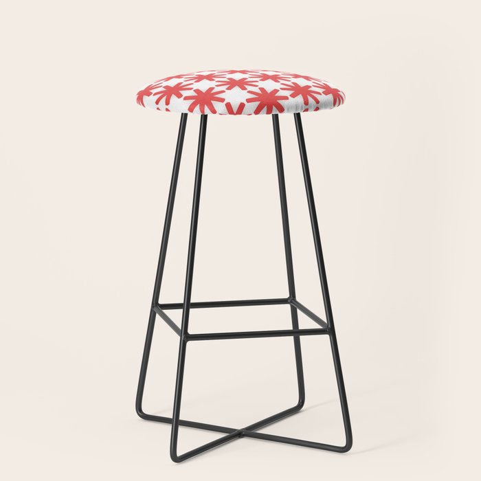 Red Stars Bar Stool