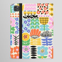 Folk Art Flowers iPad Folio Case