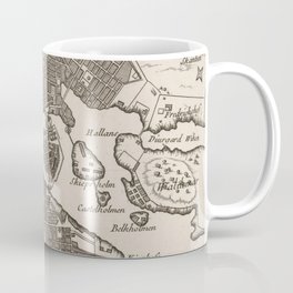 Vintage Map of Stockholm Sweden (1764) Coffee Mug