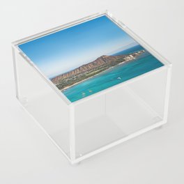 Diamond Head on Honolulu, Hawaii Acrylic Box