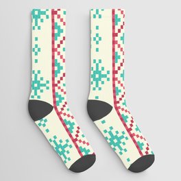 Christmas Pattern Knitted Retro Snowflake Socks