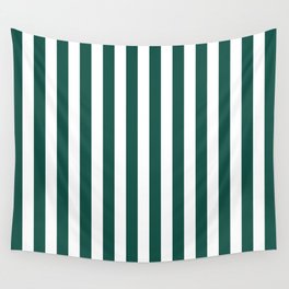 Green And White Stripes Summer Style Wall Tapestry