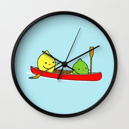 Let's Canoe! Wall Clock | Countryside, Canoe, Cute, Aaronmeshon, Lem, Lemonlime, Berkshires, Illustration, Drawing, Kawaii 