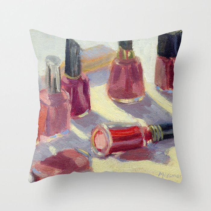 Nail Polish Throw Pillow