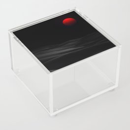 Red sun And Black desert Acrylic Box