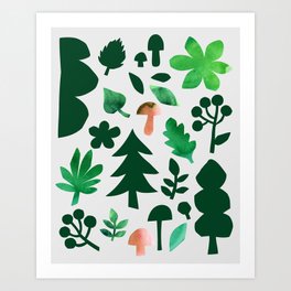 small forest green  Art Print