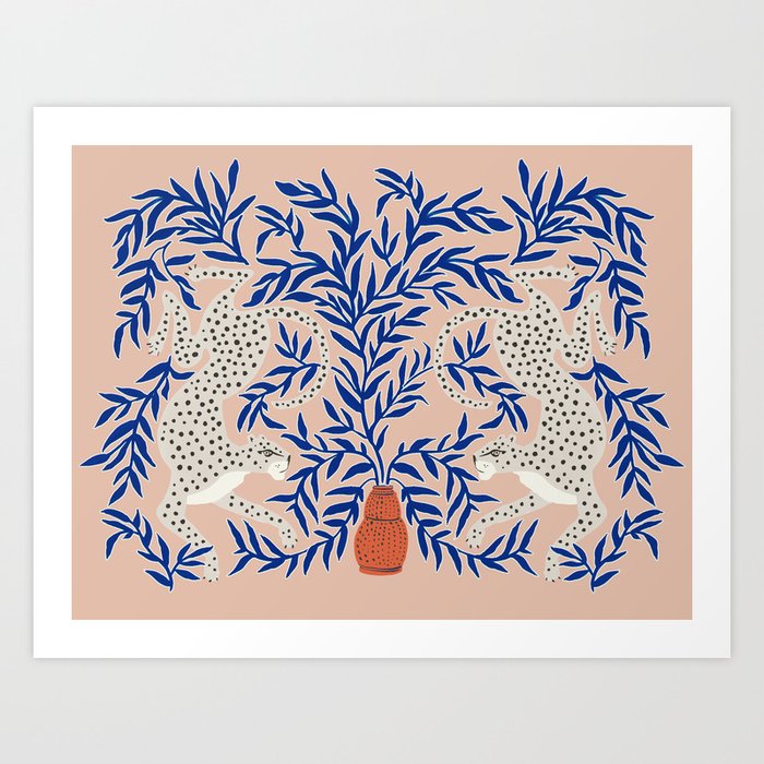 Leopard Vase Art Print