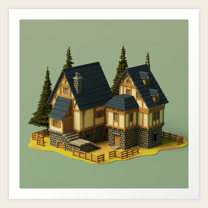 Some Medieval Houses Art Print