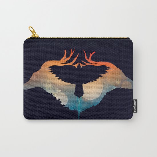 Night sky over savanna Carry-All Pouch