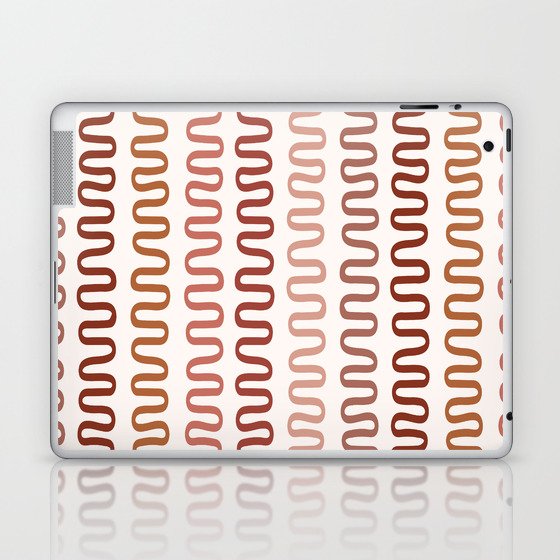 Abstract Shapes 228 in Desert Earth Brown Shades (Snake Pattern Abstraction) Laptop & iPad Skin