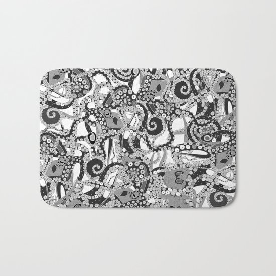 tentacles mono Bath Mat