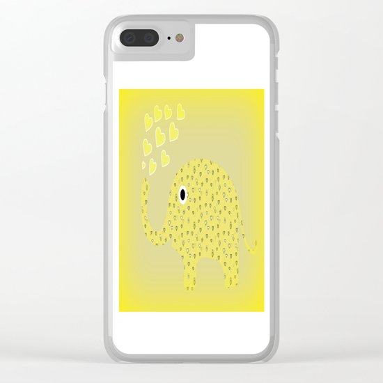 I Love Elephants Clear iPhone Case