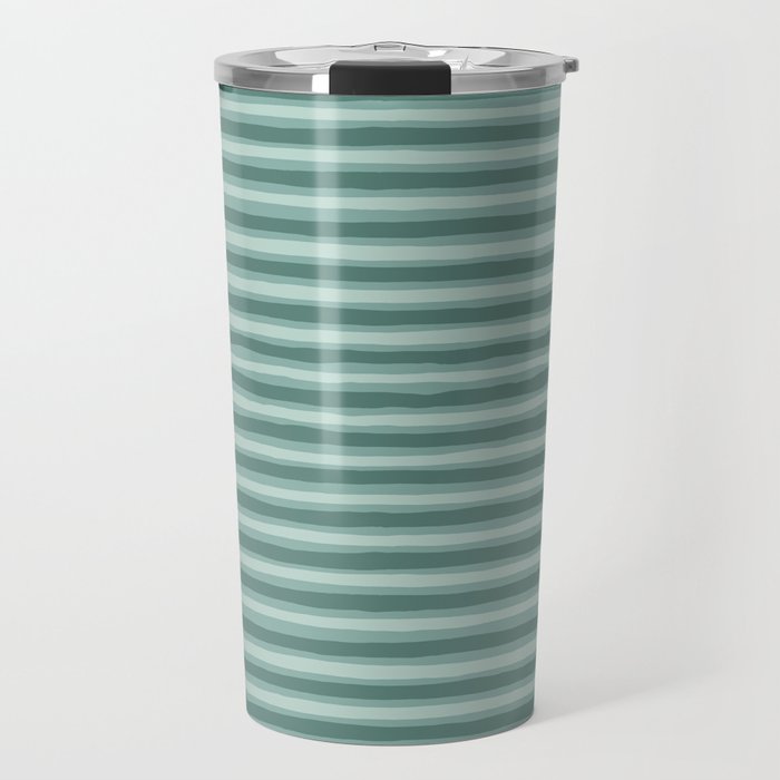 Seafoam Stripes Travel Mug